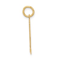 14K Yellow Gold Medium Satin Number 22 Charm view 2
