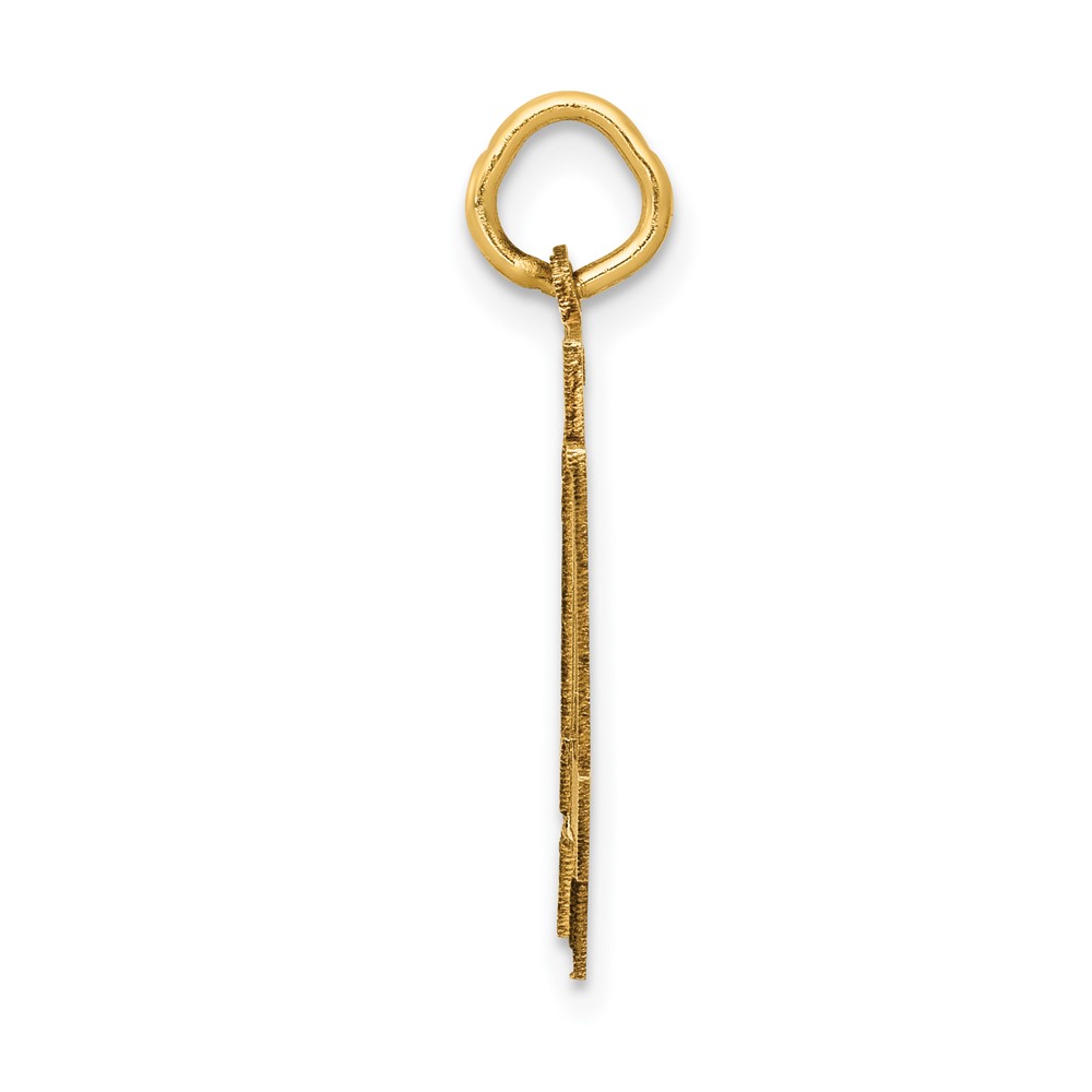 14k Medium Satin Number 44 Charm (LSM44)