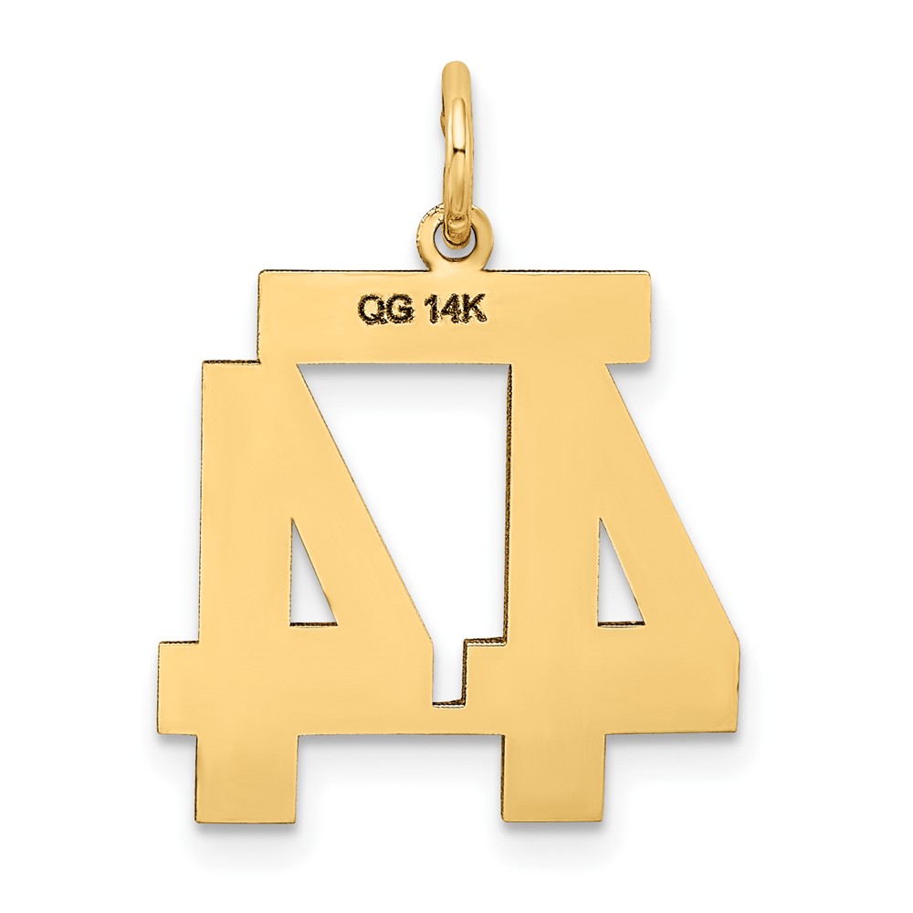 14k Medium Satin Number 44 Charm (LSM44)