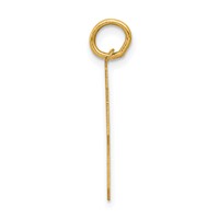 14K Yellow Gold Medium Satin Number 63 Charm view 2