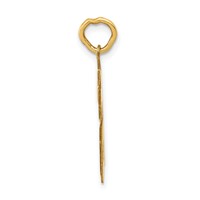 14K Yellow Gold Medium Satin Number 66 Charm view 2