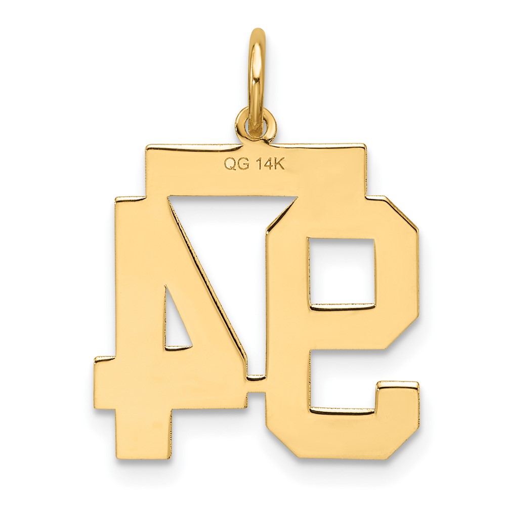 14k Medium Satin Number 94 Charm (LSM94)