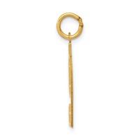 14K Yellow Gold Medium Satin Number 97 Charm view 2