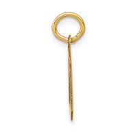 14K Yellow Gold Small Satin Number 0 Charm view 2