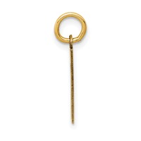 14K Yellow Gold Small Satin Number 1 Charm view 2