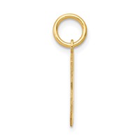 14K Yellow Gold Small Satin Number 3 Charm view 2