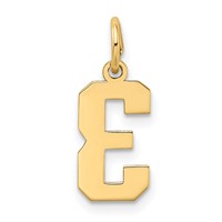14K Yellow Gold Small Satin Number 3 Charm view 3