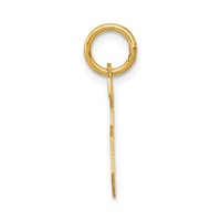 14K Yellow Gold Small Satin Number 5 Charm view 2