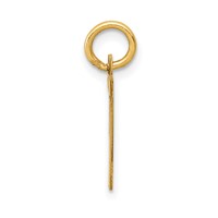 14K Yellow Gold Small Satin Number 7 Charm view 2