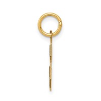 14K Yellow Gold Small Satin Number 8 Charm view 2