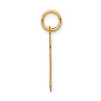 14K Yellow Gold Small Satin Number 10 Charm view 2