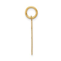 14K Yellow Gold Small Satin Number 11 Charm view 2