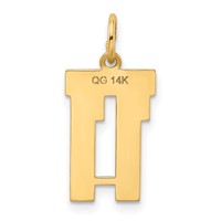 14K Yellow Gold Small Satin Number 11 Charm view 3