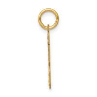 14K Yellow Gold Small Satin Number 13 Charm view 2