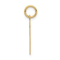 14K Yellow Gold Small Satin Number 21 Charm view 2