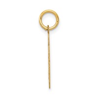 14K Yellow Gold Small Satin Number 30 Charm view 2