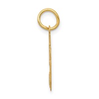 14K Yellow Gold Small Satin Number 50 Charm view 2