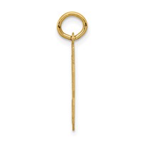 14K Yellow Gold Small Satin Number 53 Charm view 2