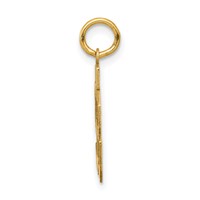 14K Yellow Gold Small Satin Number 58 Charm view 2