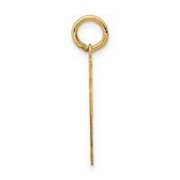14K Yellow Gold Small Satin Number 62 Charm view 2
