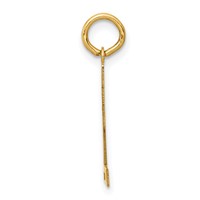 14K Yellow Gold Small Satin Number 72 Charm view 2