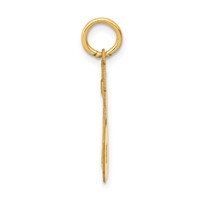 14K Yellow Gold Small Satin Number 76 Charm view 2
