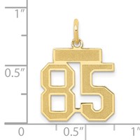 14K Yellow Gold Small Satin Number 85 Charm view 4