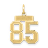 14K Yellow Gold Small Satin Number 85 Charm view 1