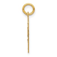 14K Yellow Gold Small Satin Number 87 Charm view 2