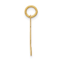 14K Yellow Gold Small Satin Number 91 Charm view 2