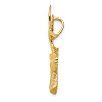 14K Yellow Gold Laser Cut Deer Head Omega Slide view 2