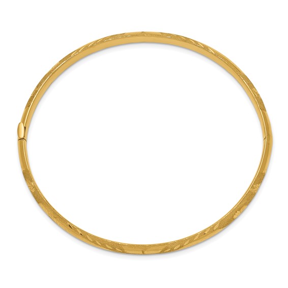Gold Laser-Cut Hinged Bangles