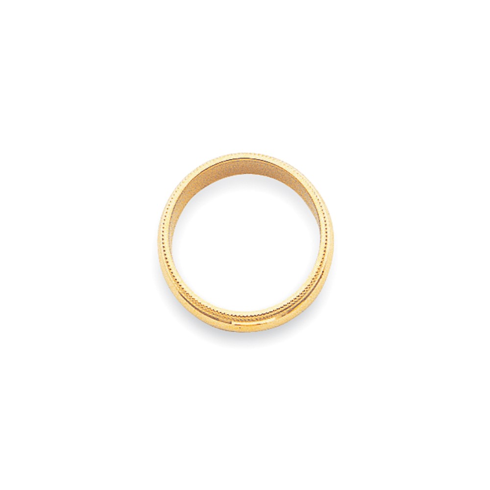 10k Yellow Gold 3mm Milgrain Half Round Engagement Wedding Band Ring