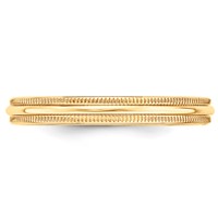 14K Yellow Gold 3mm Milgrain Half Round Wedding Band view 3