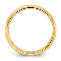 10K 3.5mm Yellow Gold Milgrain Half Round Band view 2