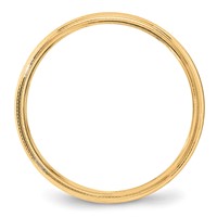 14K Yellow Gold 4mm Milgrain Half Round Wedding Band view 2