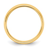 14K 4.5mm Yellow Gold Milgrain Half Round Band view 2