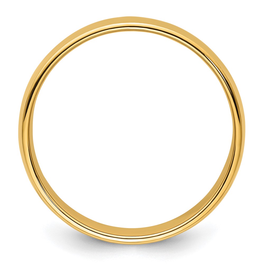 14k Yellow Gold 8mm Milgrain Half Round Wedding Band Size 9.5 (M080-9.5)