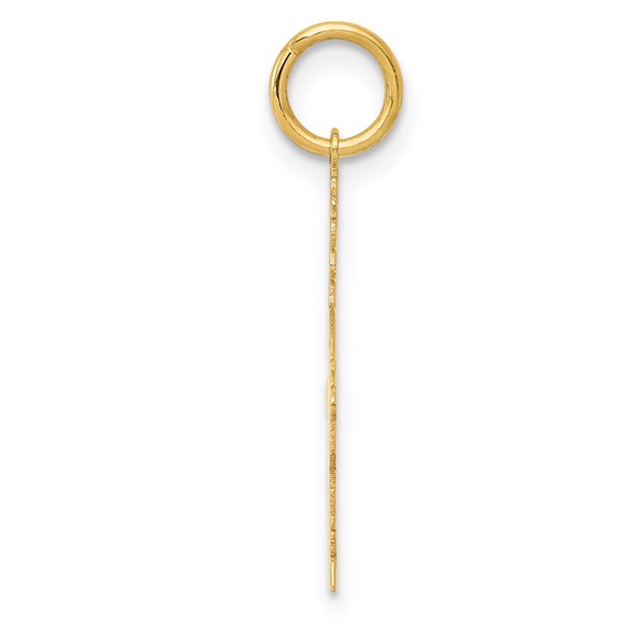 14k Plain Polished Small Boy Charm