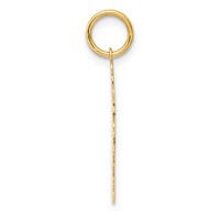 14K Yellow Gold Plain Polished Small Girl Charm view 2