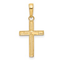 14K Yellow Gold Small Cross Pendant view 3