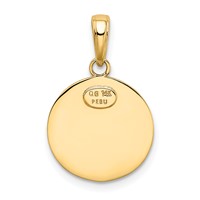 14K Polished Solid Saint Christopher Medal Charm view 3