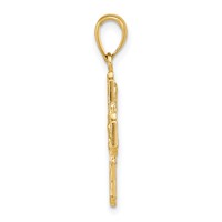 14K Yellow Gold Polished 4-Way Medal Pendant view 2