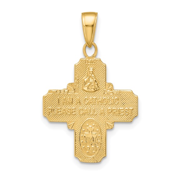 Gold Four Way Medal Pendants
