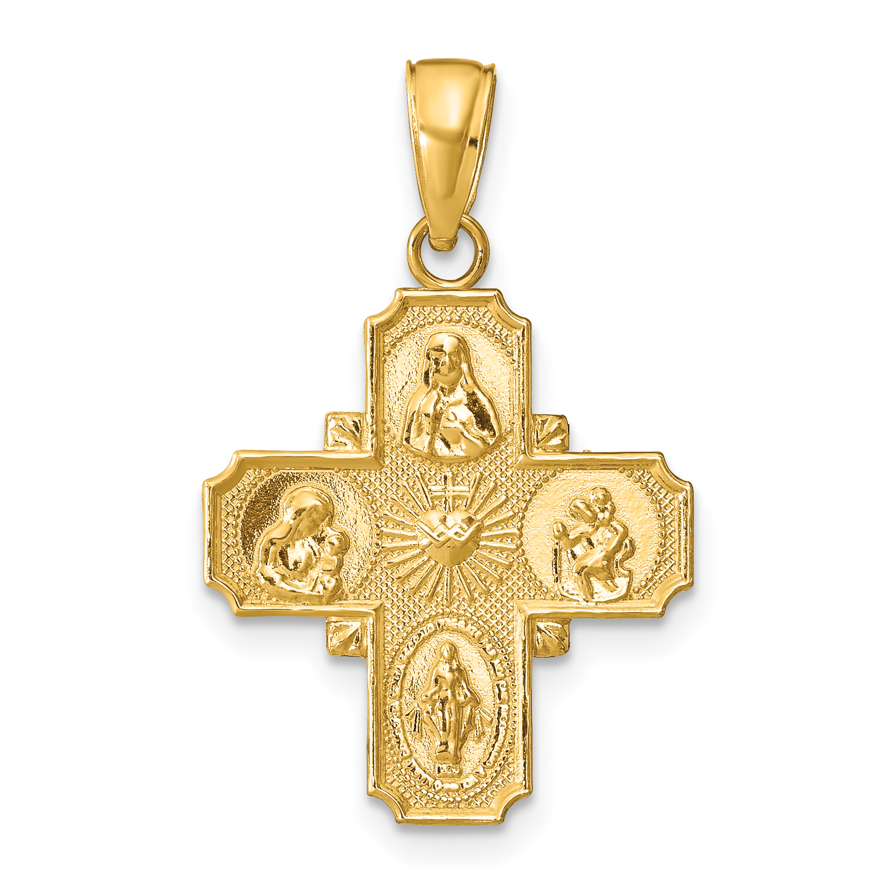 14k 4-Way Medal Pendant (M1456)