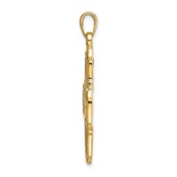 14K Polished Four-Way Medal Pendant view 2