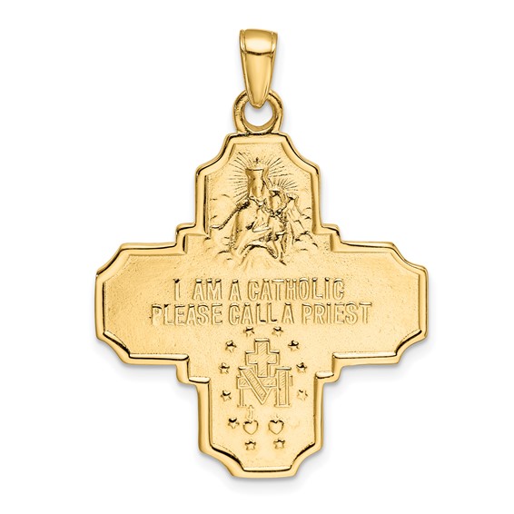 Gold Four Way Medal Pendants