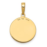 14K Polished Solid Saint Joseph Medal Round Charm view 4