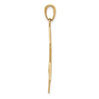 14K Yellow Gold Solid Polished Cut-out Star of David Charm view 2