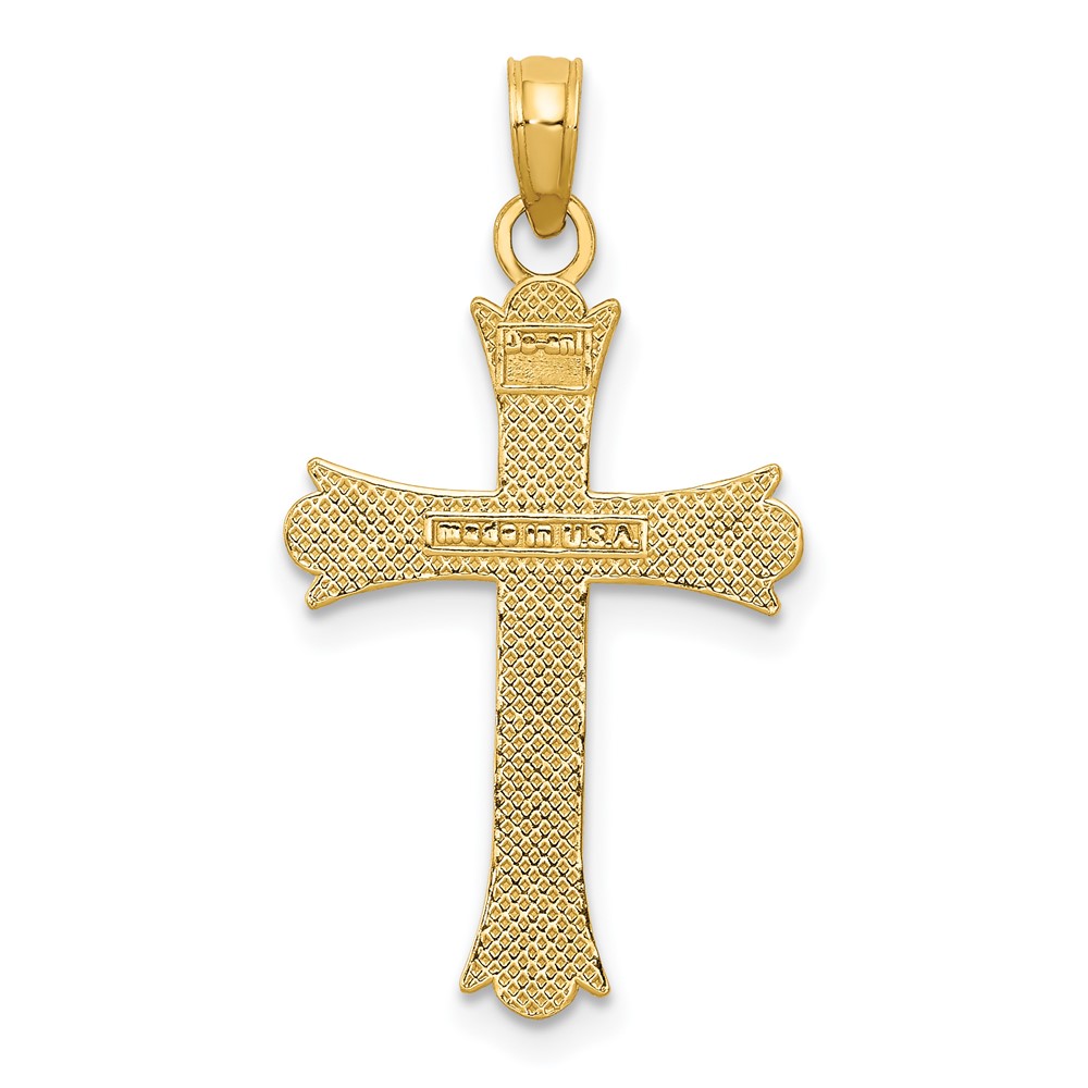 14k Fleur De Lis Cross Pendant (M1849)